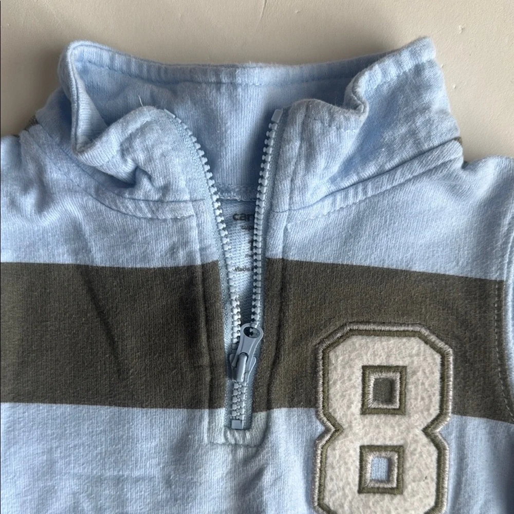 Carter’s Striped Blue & Green Boys Shirt 12 Months